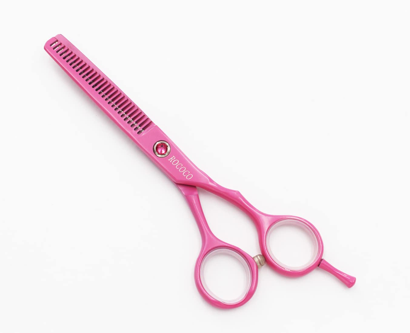 ROCOCO Professional 5.5 inch Pink Salon Hair Cutting Scissors and Hair Thinning Shears with Razor for Female Hairdresser(Pink)