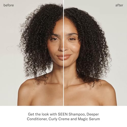 SEEN Fragrance-Free Curly Creme for Sensitive Skin - Non-Comedogenic, Anti-Frizz Hair Styling Cream