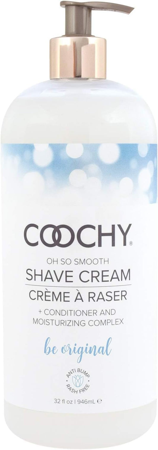 Coochy Intimate Shaving Cream | Shave Conditioner & Moisturizer for Face & Body | Ideal for Sensitive Skin Care, Anti-Bump | Be Original, 32 oz