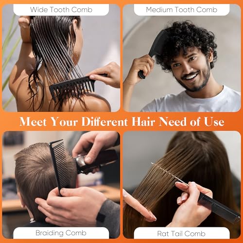SALONSILK 4-Piece Professional Hair Comb Set