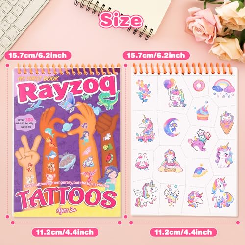 350PCS Temporary Tattoos for Kids, Pre-Cut Safe Designs Dinosaurs Unicorn Butterfly Animals Perfect Party Favors Classroom Prizes Stocking Stuffers Birthday Christmas Gifts Boys Girls Ages 3-12