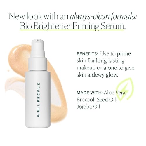 Well People Bio Brightener Priming Serum, Nourishing Primer For Long-Lasting Makeup & A Healthy Glow, Brightens & Soothes Skin, Vegan & Cruelty-free