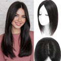 Remy Human Hair Topper 12 Inch with Mono Base Clip-In