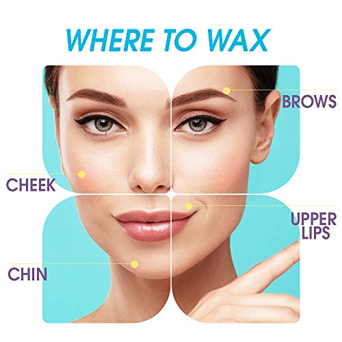 Surgiwax Microwaveable Facial Hair Removal Wax, Hard Wax Kit ? Stripless Hair Removal for Face, & Upper Lip, At-Home Waxing Kit for Women, 1 Oz, 2 Pack