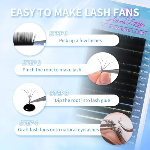 Classic Lash Extensions 0.15mm C Curl 7-15mm Mix Professional