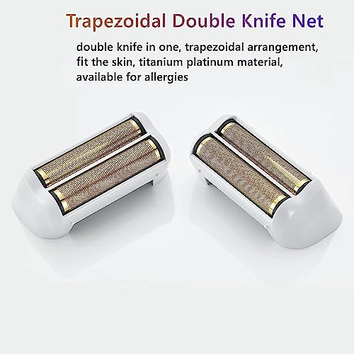 Shaver Replacement Foil and Cutters compatible with andis 17220/17230 shaver ProFoil Lithium replacement, 4 counts (White Gold)