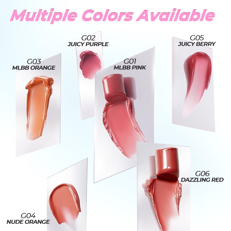 SACE LADY Glossy Lip Tint Set, Moisturizing Non-Sticky Solid Lipstick, 3 Colors