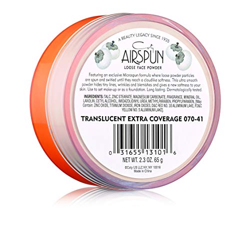 Airspun Translucent Face Powder, Extra Coverage, 2.3 oz