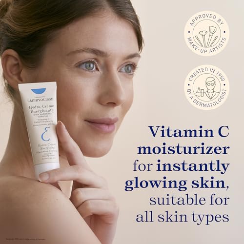 Embryolisse Vitamin C Energizing Face Moisturizer. Radiance-Boosting, Anti-Aging Daily Cream for Immediate and long-lasting hydration & Glow, 1.35 Fl Oz