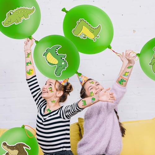 Alligator Party Favors Pack - 48 Tattoos & 24 Punch Balloons