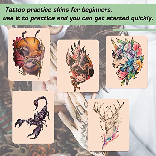 20PCS Tattoo Practice Skin & Transfer Paper Kit for Artists