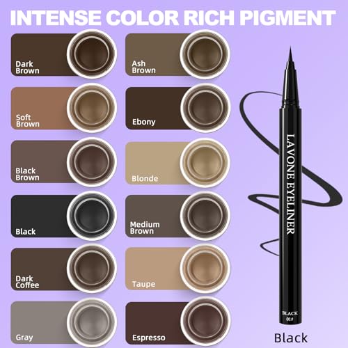 LAVONE Waterproof Eyeliner Set - Liquid Pen, Gel & Brush