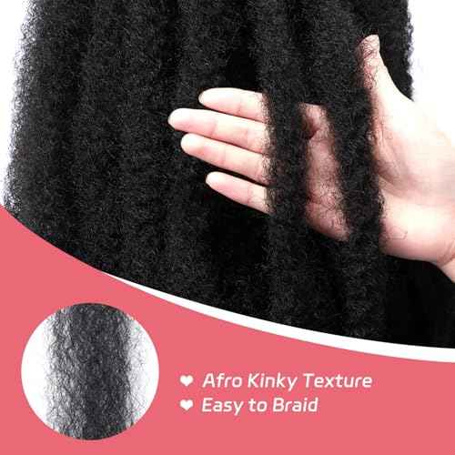 Marley Twist Braiding Hair-30Inch 8packs Cuban Twist Hair Soft Marley Hair for Black Women (1B, 30 Inch (Pack of 8))