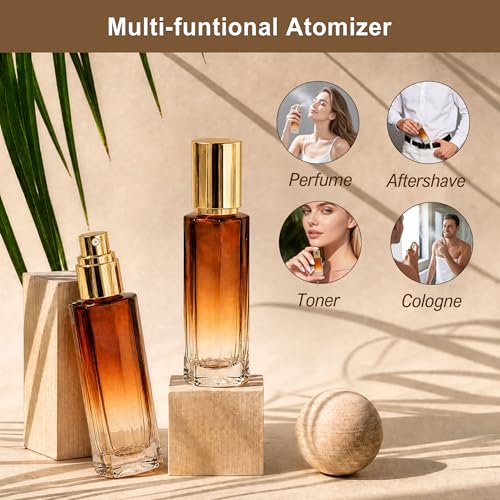 Glass Perfume Bottle 3.4oz Refillable Atomizer with Fine Mist