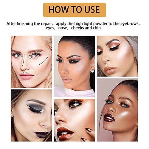 4-Color Highlighter Palette - Shimmer Bronze Contour Makeup