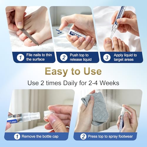 Toenail Fungus Treatment Pen Kit with Sanitizer - 25% Undecylenic Acid