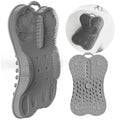 Back Scrubber Body Bath Cushion Tub Bathtub Back Lumbar Support Ergonomic Silicone XL Thick Soft Seat Pad Non-Slip Suction Cups Relaxing Spa Mat Exfloating Scrubbing Shower 28 x 19 Grey