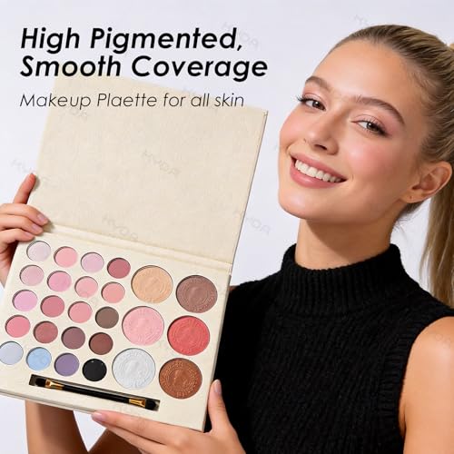 KYDA 26-Color All-in-One Makeup Palette with Eyeshadow, Blush & Highlighter