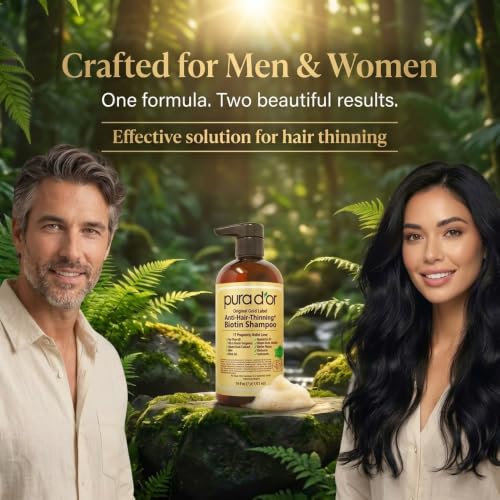 PURA D'OR Anti-Thinning Shampoo with Biotin & Argan Oil