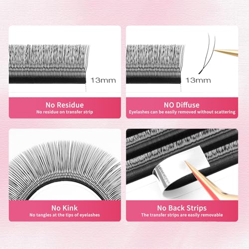 U Shape Premade Volume Lash Extensions 0.07D Curl