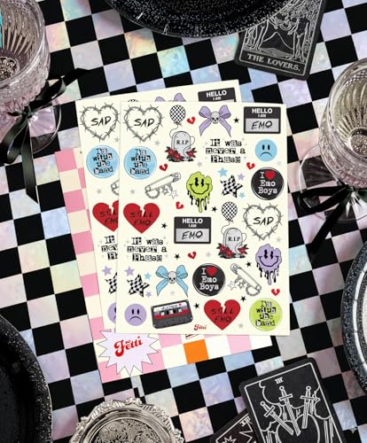 Emo Temporary Tattoos - 54 Styles | Waterproof Party Favors