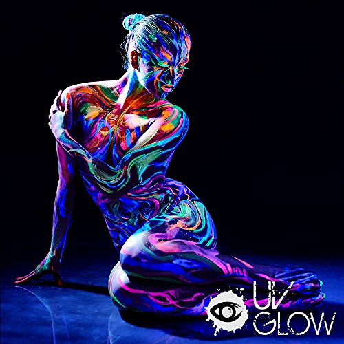 UV Glow Blacklight Face & Body Paint - Neon Fluorescent (7-Pack)