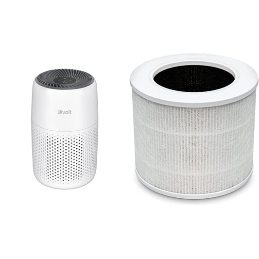 LEVOIT Core Mini Air Purifier and Replacement Filter - Compact and Portable Design, 360¬∞ VortexAir Technology, 3-Stage Filtration System, Removes Allergens, Odors, and Pet Dander