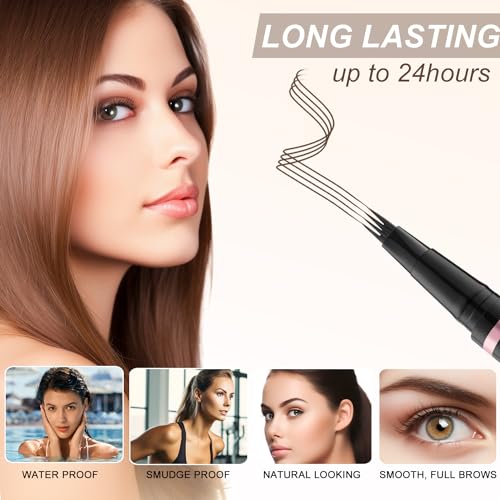 LAVONE 2-in-1 Waterproof Eyebrow Pencil - Dark Brown