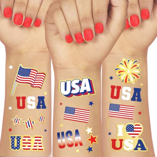 4th of July Temporary Tattoos - 70 Patriotic Designs