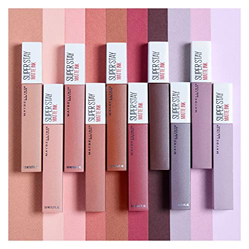 Maybelline Super Stay Matte Ink Liquid Lipstick Makeup, Long Lasting High Impact Color, Up to 16H Wear, Ruler, Deep Cranberry, 1 Count