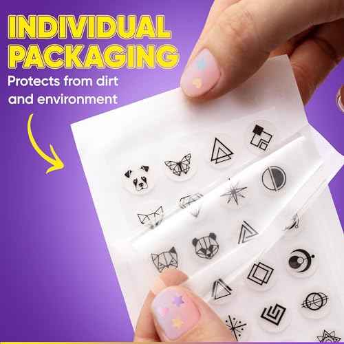 Cute Acne Patches for Face. Hydrocolloid Pimple Patches for Face. Face Tattoo Stickers. 72 Black Pimple Stickers with Hydrocolloid. Zit patches. Zit stickers.