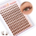 YDAGKH Brown Lash Clusters Natural Eyelash Extensions - Version 01 8-16mm Wispy D Curl