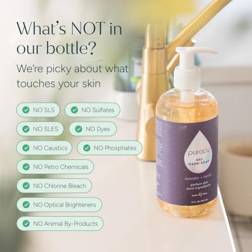 Puracy Organic Hand Soap Refill Lavender & Vanilla 48oz - Natural Moisturizing Gel