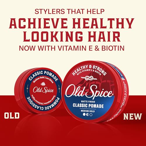 Old Spice Classic Pomade for Men, Medium Hold Matte Finish, Twin Pack