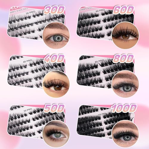Cluster Eyelash Extensions Kit - 640PCS Volume Lashes