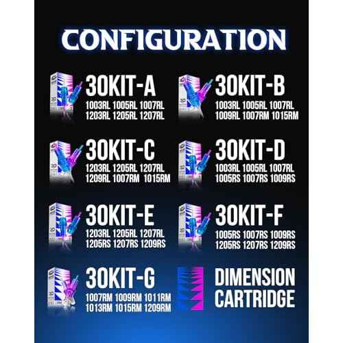 CNC Tattoo Cartridge Needles 30pcs Assorted Needle Round Magnum Cartridges #10 Bugpin 7RM 9RM 11RM 13RM 15RM #1209RM Mixed for Tattooing Supplies EN04B-30KIT-G
