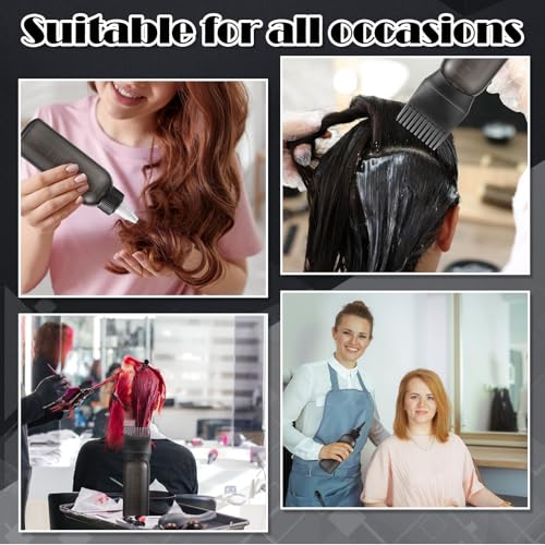 Hair Dye & Oil Applicator Bottle with Dual Caps - Black, 1 Pack - Reusable & Precise