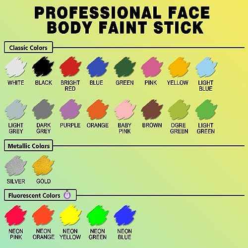 CCbeauty Clown White Face Paint Stick, Face Painting Kit, White Cream SFX Makeup Foundation, Professional Body Paint for Halloween Cosplay Costume Party£¬Skeleton Joker Mime Special Effects Makeup