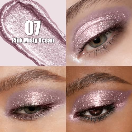 QIC Liquid Glitter Eyeshadow - Pink Crystal Shimmer