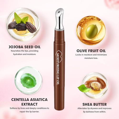 Hydrating Lip Oil with Jojoba & Shea Butter – 2 Pack