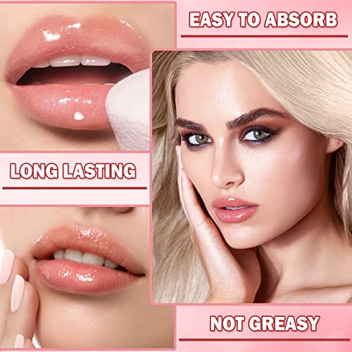 2PCS Bee Lip Balm Honey Pot,Honey Lip Balm With Honey Spoon,Honey Lip Mask Moisturizing Hydrating Prevents Dry and Chapped Lips,Lip Exfoliating Bee Lip Balm£¨Honey+Strawberry£©