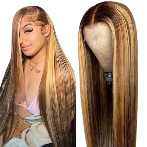 13x6 HD Lace Front Wig Human Hair 28" 180% Density Straight