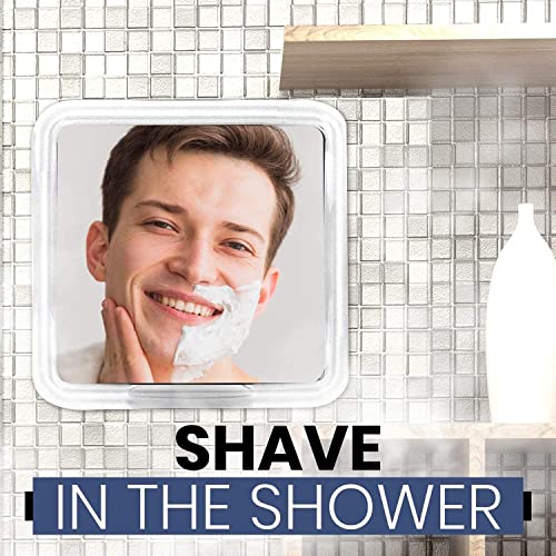 Fogless 3X Magnifying Shower Mirror with Suction Cup - 6.3"