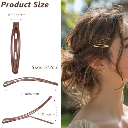 Metal Snap Hair Clips Set of 16 - Non-Slip Barrettes