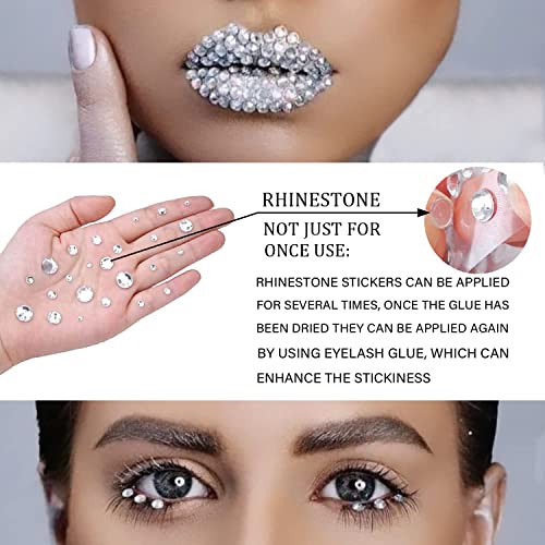 1332 PCS Rainbow Self-Adhesive Face Gems & Body Jewels, 15 Colors