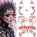 Red Face Gems Adhesive Tattoo Stickers – 3 Sheets
