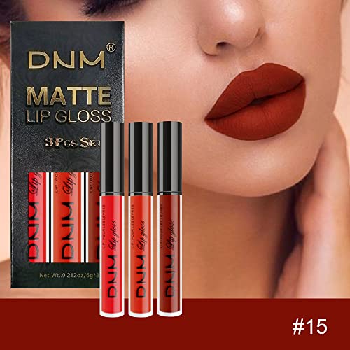 Red Matte Liquid Lipstick Set – 3 Pack, Long-Lasting & Waterproof