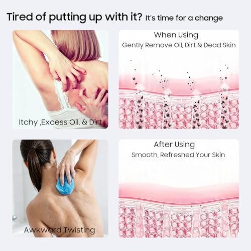 Sofine Silicone Back Scrubber 2 Pack - 36in Dual Sided Body Scrubber