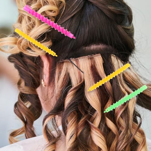Healifty 100-Piece Spiral Perm Rods Set for Long Hair - Curling Rollers