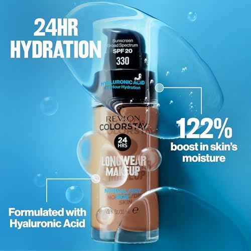 Revlon Liquid Foundation, ColorStay Face Makeup for Normal & Dry Skin, SPF 20, Longwear Medium-Full Coverage with Natural Finish, 240 Medium Beige, 1 Fl Oz